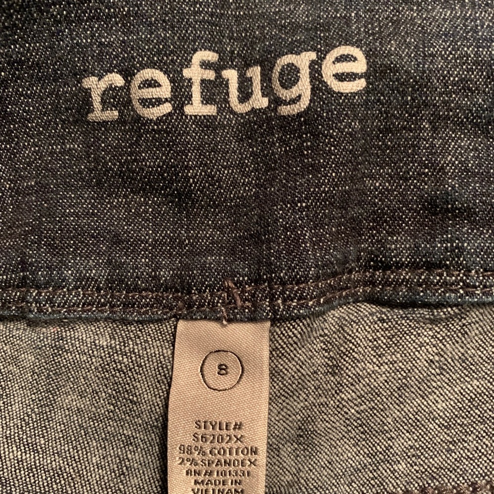 Refuge high waist stretch denim shorts, sz 8